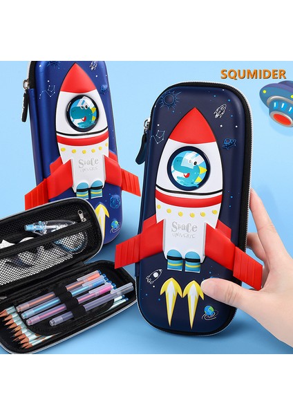 B7 3D Uzay Sevimli Kalem Kutusu Okul Kırtasiye Kutusu Plastik Karikatürler Çocuklar Için Kalem Kutuları Kalem Kutusu Hediyeler Öğrenci Kalem Kutusu Kawaii Çanta (Yurt Dışından)