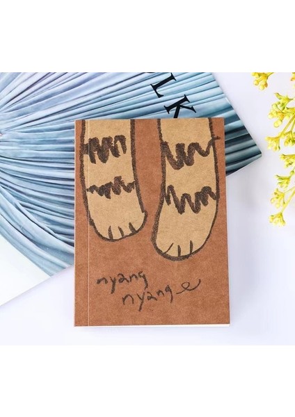 A4 Kedi Ayak Defterleri Desenler Retro Boş Not Defteri Okul El Boyalı Boyama Not Defteri Kitap Öğrencileri Kırtasiye Malzemeleri Günlüğü Defter (Yurt Dışından)