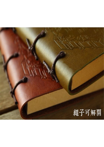 Mavi A6 Vintage Deri Defter Kraft Kağıt Iç Sayfa Kitap Pu Ipli Kitapçık Defter Günlüğü Defter (Yurt Dışından) modelleri