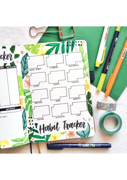 Orman Yeşili 5x5 Dot-Grıd Sayfa Nokta Izgara Dergisi A5 Pu Deri Kapak Mermi Noktalı Defter Çizim Bujo 160 Sayfa 5x5 mm Dot-Grıd Kalın 160GSM Kağıt (Yurt Dışından)
