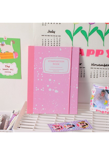 Sadece Pembe Kapak Sharkbang Yeni A5 Bağlayıcı Halkası Sert Kapak Kompozisyon Toplama Kitap Dergisi Yedekler Gevşek Yaprak Bandaj Kartpostallar Etiket Organizatör (Yurt Dışından)