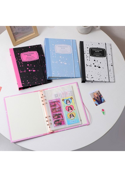Sadece Pembe Kapak Sharkbang Yeni A5 Bağlayıcı Halkası Sert Kapak Kompozisyon Toplama Kitap Dergisi Yedekler Gevşek Yaprak Bandaj Kartpostallar Etiket Organizatör (Yurt Dışından) fırsatları