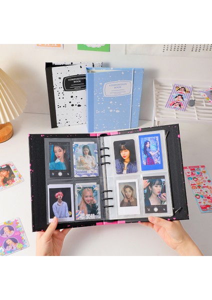 Sadece Pembe Kapak Sharkbang Yeni A5 Bağlayıcı Halkası Sert Kapak Kompozisyon Toplama Kitap Dergisi Yedekler Gevşek Yaprak Bandaj Kartpostallar Etiket Organizatör (Yurt Dışından) indirimleri