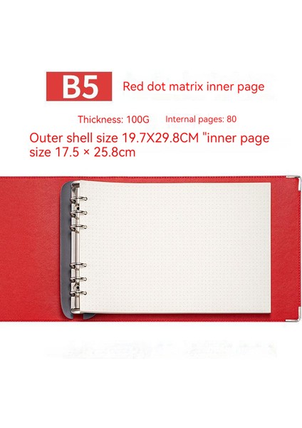 C2 B5 Yatay Gevşek Yaprak Defter Not Defteri Yumuşak Deri Plan Kitabı Cornell Not Defteri Yaratıcı Zihin Haritası Dizüstü Hediye Ofis Malzemeleri (Yurt Dışından)