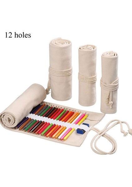 12 Delik Beyaz 12/24/36 Kalem Kutusu Okul Malzemeleri Rulo Estuche Escolar Kalem Kutusu Estuches Para El Colegio Cartucheras Lapices Escolares (Yurt Dışından)