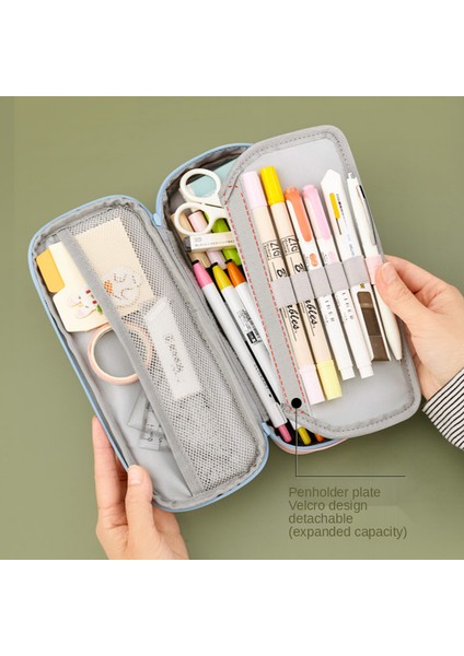 11 Büyük Kalem Kutusu Kırtasiye Kalem Çantaları Kore Tuval Taşınabilir Büyük Kalem Kutusu Ofis Trousse Scolaire Okul Kalem Kutuları (Yurt Dışından) modelleri