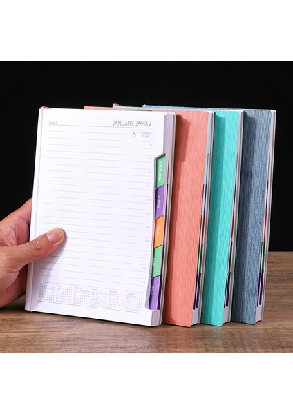 OSS24852BL-A5 2023 Günlük Haftalık Aylık Planlayıcı Dizüstü A5 Renk Dizini 365 Gün Takvim Kitap Dergisi Not Defteri Program Kitap Ofis Kırtasiye (Yurt Dışından) modelleri