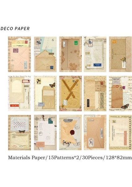 B Journamm 30 Adet/paket Vintage Karalama Defteri Malzemeleri Kağıt Kolaj Önemsiz Dergisi Dıy Fotoğraf Albümü Estetik Kırtasiye Dekor Kağıt Seti (Yurt Dışından)