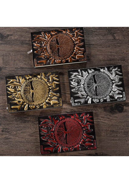 Şarap Kırmızısı Küçük A6 Vintage Hayat Ağacı A5/a6 Günlüğü Defter Dergileri El Sanatları Kabartmalı Deri Günlüğü Incil Kitabı Seyahat Planlayıcısı Okul Ofis Hediyesi (Yurt Dışından) modelleri