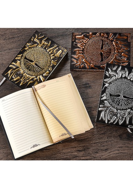 Şarap Kırmızısı Küçük A6 Vintage Hayat Ağacı A5/a6 Günlüğü Defter Dergileri El Sanatları Kabartmalı Deri Günlüğü Incil Kitabı Seyahat Planlayıcısı Okul Ofis Hediyesi (Yurt Dışından) fırsatları