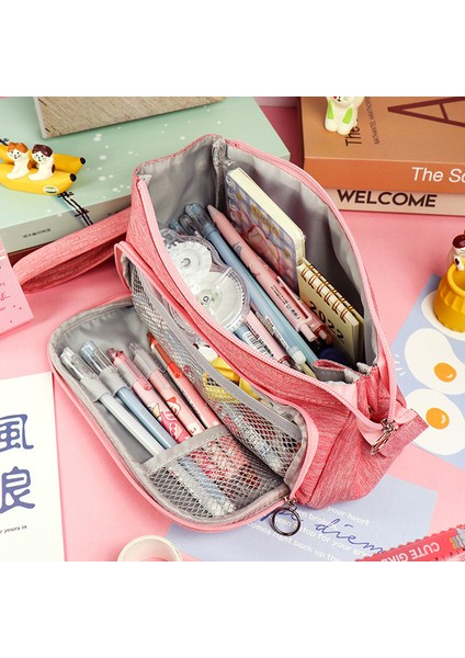 Stil 4 Kalem Kutusu Trousse Scolaire Kalem Kutusu Okul Malzemeleri Tuval Büyük Kapasiteli Kore Kırtasiye Estuches Escolares Kalem Çantası (Yurt Dışından) modelleri