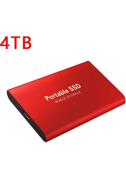 4 Tb Kırmızı 2023 Taşınabilir Disko Duro Externo USB 3.1 Tip-C M.2 SSD Harici Sabit Disk 500 GB 1 Tb 2 Tb Flash Sürücü 8 Tb Dizüstü Bilgisayarlar Için Sabit Diskler (Yurt Dışından)