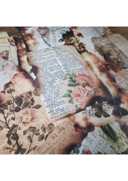 Stil 8 30 Adet Vintage Çiçekler Yanmış Mektup Malzeme Kağıt Retro Hafif Kağıt Deco Scrapbooking Kolaj Arka Plan Dıy Dergisi Günlüğü Zanaat (Yurt Dışından)