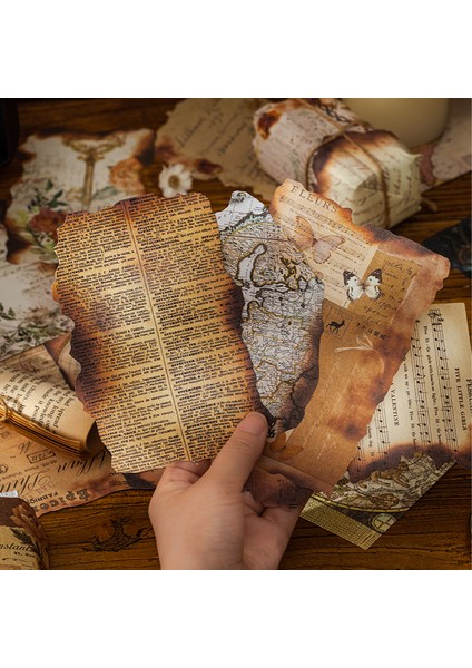 Stil 8 30 Adet Vintage Çiçekler Yanmış Mektup Malzeme Kağıt Retro Hafif Kağıt Deco Scrapbooking Kolaj Arka Plan Dıy Dergisi Günlüğü Zanaat (Yurt Dışından)