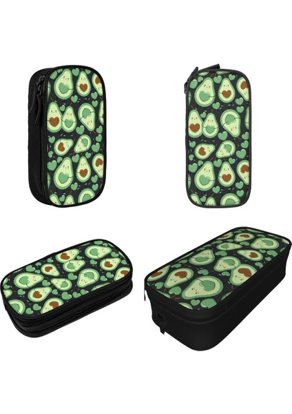 Mavi Sevimli Avokado Meyve Kalem Kutusu Kalem Kutusu Kalem Kız Erkek Büyük Kapasiteli Çanta Okul Malzemeleri Fermuar Kırtasiye (Yurt Dışından) indirimleri