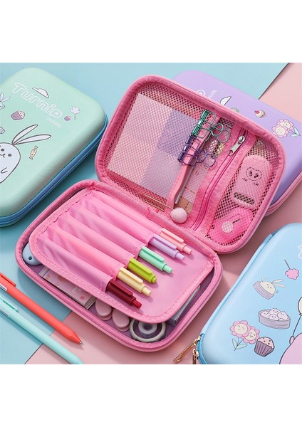 R Kawaii Kalem Kutuları Büyük Kapasiteli Pembe Kalem Kutusu Için Sevimli Okul Pennen Zak Plumier Scolaire Fille Estojo Escola Tavşan Kalem Kutusu (Yurt Dışından)