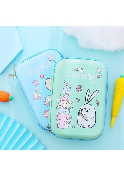R Kawaii Kalem Kutuları Büyük Kapasiteli Pembe Kalem Kutusu Için Sevimli Okul Pennen Zak Plumier Scolaire Fille Estojo Escola Tavşan Kalem Kutusu (Yurt Dışından)