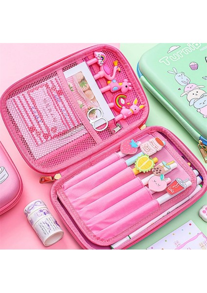 R Kawaii Kalem Kutuları Büyük Kapasiteli Pembe Kalem Kutusu Için Sevimli Okul Pennen Zak Plumier Scolaire Fille Estojo Escola Tavşan Kalem Kutusu (Yurt Dışından)