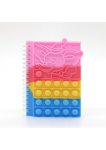 Fil A6 Kawaii Dizüstü Pop Onun Dizüstü Silikon Pop Kapak Not Pedleri Fidget Duyusal Oyuncaklar Mini Günlük Okul Malzemeleri Çocuklar Kırtasiye (Yurt Dışından)