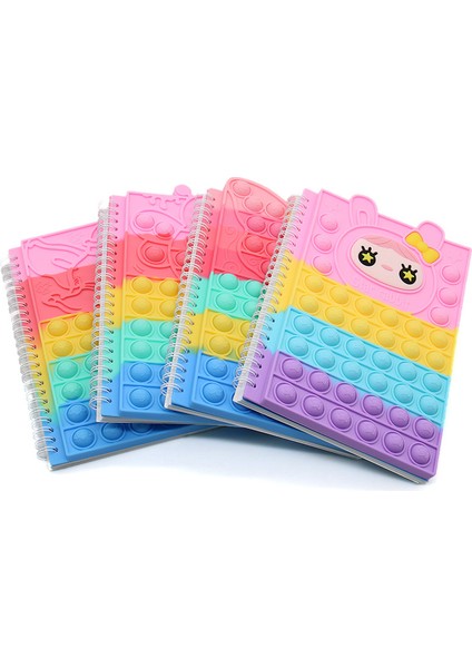 Fil A6 Kawaii Dizüstü Pop Onun Dizüstü Silikon Pop Kapak Not Pedleri Fidget Duyusal Oyuncaklar Mini Günlük Okul Malzemeleri Çocuklar Kırtasiye (Yurt Dışından) fiyatları