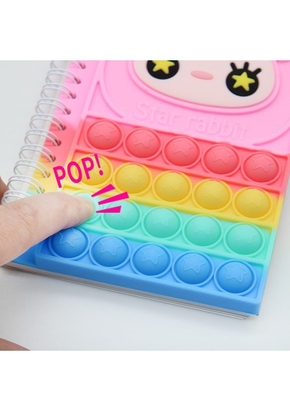 Fil A6 Kawaii Dizüstü Pop Onun Dizüstü Silikon Pop Kapak Not Pedleri Fidget Duyusal Oyuncaklar Mini Günlük Okul Malzemeleri Çocuklar Kırtasiye (Yurt Dışından) modelleri