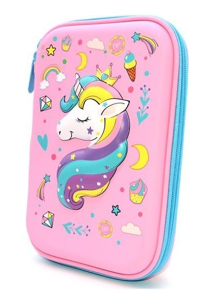 19 Unicorn Kalem Kutusu Sevimli Okul Kalem Kutuları Trousse Scolaire Kalem Kutusu 3D Estuches Escolares Kırtasiye Kawaii Kalem Kutusu (Yurt Dışından)
