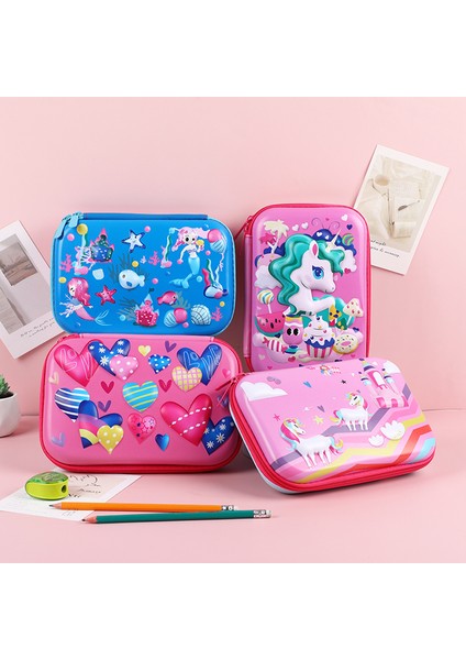 Stil 4 Unicorn Kalem Kutusu Kore Kırtasiye Kalem Kutusu 3D Kalemlik Büyük Kapasiteli Kalem Kutusu Okul Malzemeleri Trousse Scolaire Kalem Kutusu (Yurt Dışından)