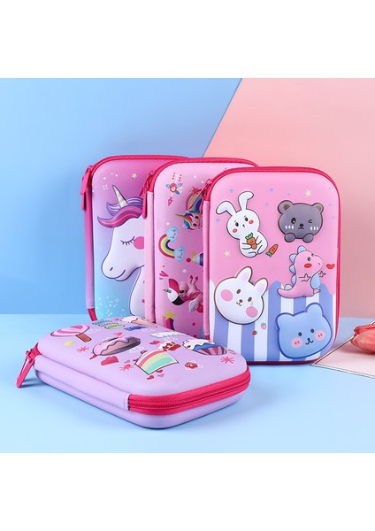 Stil 4 Unicorn Kalem Kutusu Kore Kırtasiye Kalem Kutusu 3D Kalemlik Büyük Kapasiteli Kalem Kutusu Okul Malzemeleri Trousse Scolaire Kalem Kutusu (Yurt Dışından)