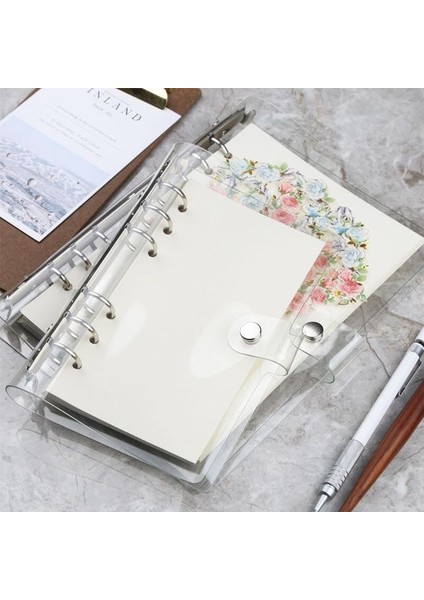 Şeffaf A5 A5 A6 Kawaii 45 Yaprak Gevşek Yaprak Defter Kağıdı Dolum Spiral Ciltleme Dizini Iç Sayfa Günlük Aylık Haftalık Gündem (Yurt Dışından)