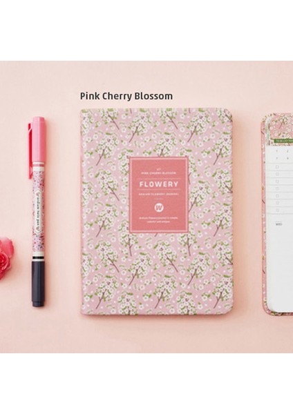 Kiraz Çiçeği Kore Kawaii A6 Programı Vintage Yıllık Günlüğü Haftalık Aylık Günlük Planlayıcı Çiçek Organizatör Kağıt Defter Okul Gündemi Kaynağı (Yurt Dışından)