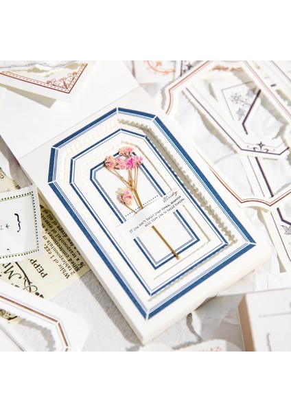 B Shanbu 50 Sayfa Retro Çerçeve Serisi Bloknotlar Hafif Kağıt Deco Scrapbooking Vintage Malzeme Kağıt Kolaj Önemsiz Günlük Fotoğraf (Yurt Dışından) modelleri
