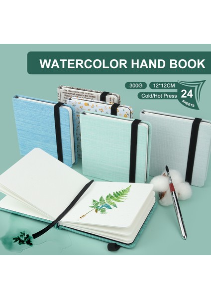 Bloom (Sıcak Pres) Seamiart Potentate Mini Kare Suluboya Dergisi Çizim Defteri Eskiz Defteri % 100% Pamuk 300GSM Sıcak Soğuk Pres (Yurt Dışından) fırsatları