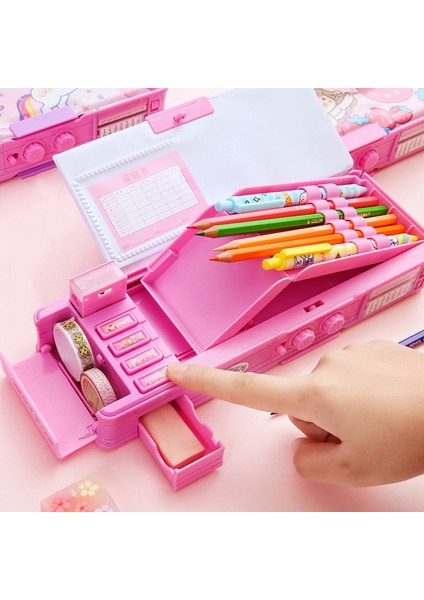 Normal Kalem Kutusu Unicorn Kalem Kutuları Kızlar Için Deformasyon Kalem Kutusu Kawaii Kırtasiye Kalem Kutusu Estuche Escolar Kalem Kutusu Sevimli Kalem Kutusu (Yurt Dışından)