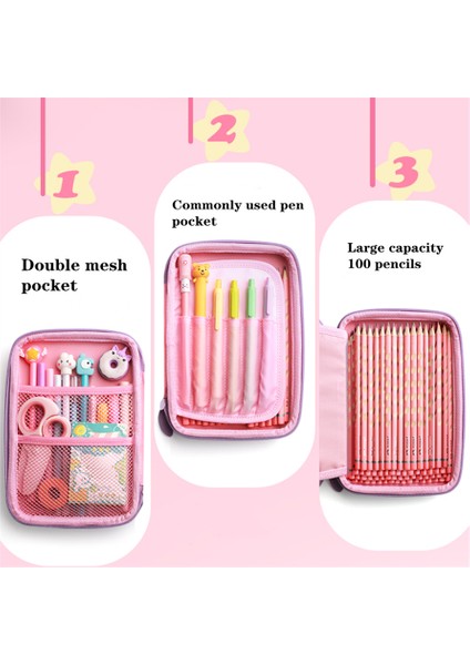 Kalem Kutusu Kawaii Unicorn Kalem Kutuları Durumda Astuccio Okul Malzemeleri Sevimli Kırtasiye Licorne Etui Piorniki Malzeme Escolar Trousse Scolair (Yurt Dışından)