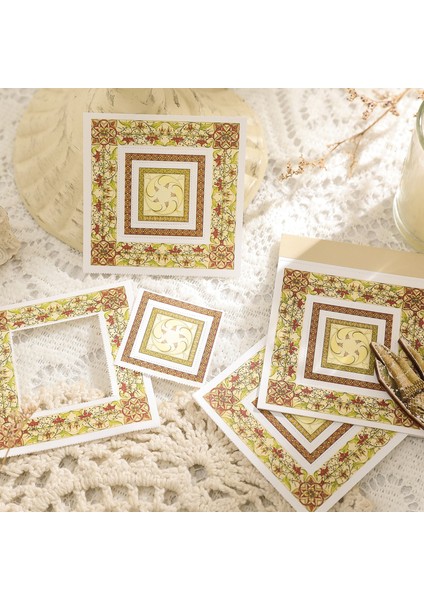 B 30 Adet/paket Vintage Çiçek Dantel Malzemeleri Kağıt Dekor Günlüğü Dıy Karalama Defteri Kolaj Kırtasiye Çok Fonksiyonlu Kraft El Işi Kağıdı (Yurt Dışından) modelleri