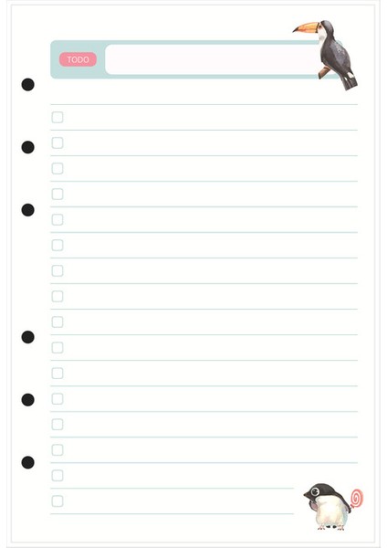 Yapılacak A7 2023 45 Sayfa Kawaii A5 A6 Gevşek Yaprak Defter Kağıdı Dolum Spiral Ciltleme Dizini Iç Sayfalar Aylık Haftalık Günlük Planlayıcı Gündem (Yurt Dışından)