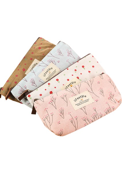 Pembe 1 Parça Sıcak Satış Yeni Ürün Çiçek Kalem Tuval Kutusu Kozmetik Makyaj Alet Çantası Çiçek Öğrenci Kalem Kutusu (Yurt Dışından) fiyatları