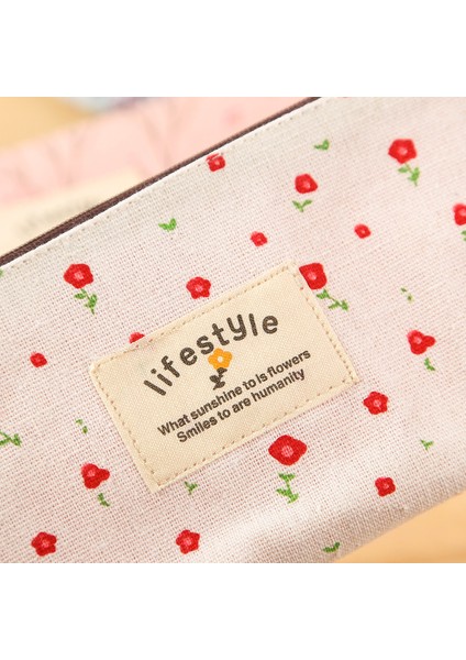 Pembe 1 Parça Sıcak Satış Yeni Ürün Çiçek Kalem Tuval Kutusu Kozmetik Makyaj Alet Çantası Çiçek Öğrenci Kalem Kutusu (Yurt Dışından) indirimleri