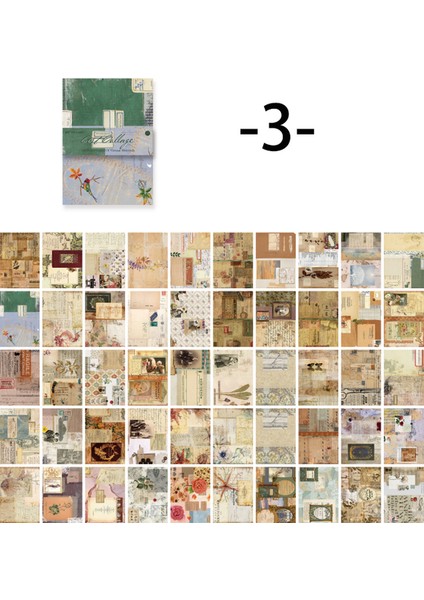 Siyah 8 Stil 100 Adet/kitap Vintage Mesaj Malzemesi Kağıt Yaratıcı Çiçek Karakter El Hesabı Dekoratif Bloknot (Yurt Dışından)