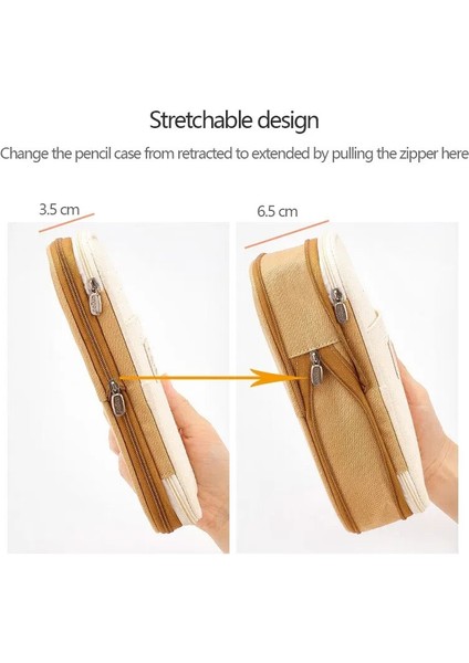 Turuncu-A Sevimli Katlanabilir Kalem Kutusu Büyük Kapasiteli Kalem Kutusu Kalemlik Kırtasiye Masa Düzenleyici Kawaii Okul Malzemeleri Öğrenciler Için (Yurt Dışından) fırsatları