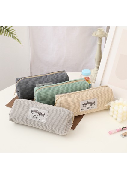 Bej Köpekbalığı Kalem Kutusu Kadife Kalem Kutusu Kawaii Kırtasiye Durumda Büyük Kapasiteli Kalem Kutusu Durumda Okul Malzemeleri Kalem Çantası (Yurt Dışından) modelleri