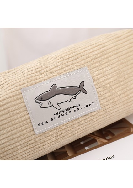 Bej Köpekbalığı Kalem Kutusu Kadife Kalem Kutusu Kawaii Kırtasiye Durumda Büyük Kapasiteli Kalem Kutusu Durumda Okul Malzemeleri Kalem Çantası (Yurt Dışından) fırsatları