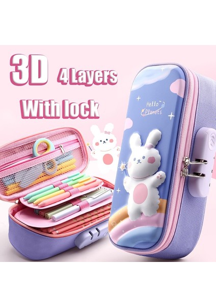 Yıldız Unicorn 3D Büyük Kapasiteli Unicorn Kalem Kutusu Kawaii Sevimli Kalem Kutusu Çanta Kılıfı Okula Dönüş Malzemeleri Organizatör Kore Japon Kırtasiye (Yurt Dışından)