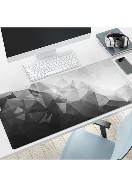 XM00014 (9) 400X700X2MM Siyah Beyaz Büyük Fare Mat Oyun Mousepad Büyük Oyun Fare Altlıkları 39.3X19.6IN Kauçuk Klavye Paspasları Masa Pedi Hd Fare Altlıkları (Yurt Dışından)