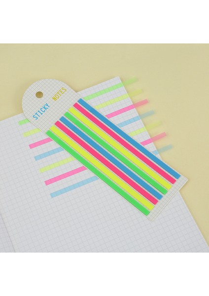 160PCS 1280 Adet Şeffaf Fosforlu Bant, Açıklamalı Kitaplar Için Çıkarılabilir Yapışkan Sekmeler, Makaslı Uzun Şeritler Sayfa Işaretleyiciler Sekmeler, (Yurt Dışından)