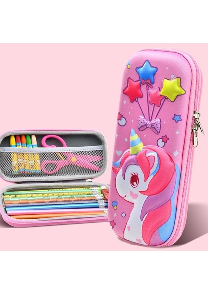 Yıldız Unicorn 3D Kawaii Kalem Kutusu Kılıfı Kız Erkek Unicorn Organizatör Sevimli Kalem Çantası Kalem Kutusu Okul Ofis Malzemeleri Öğrenciler Kırtasiye (Yurt Dışından)