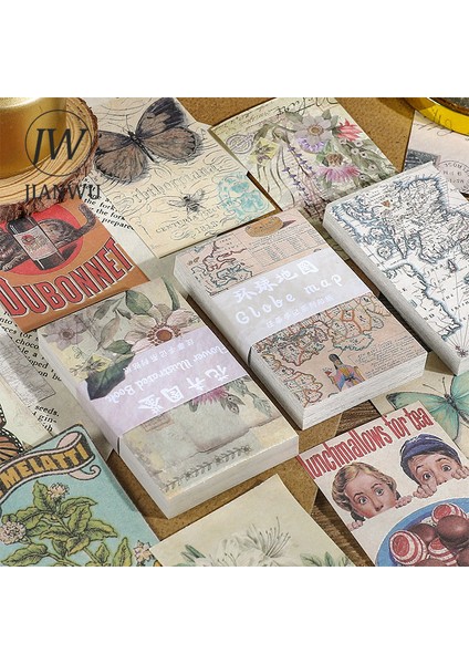 Scz-Wssj-02 Jıanwu 60 Sayfa Vintage Edebiyat Sanat Bloknot Dıy Scrapbooking Dergisi Arka Plan Dekorasyon Malzemesi Notlar Kağıt Kırtasiye (Yurt Dışından)