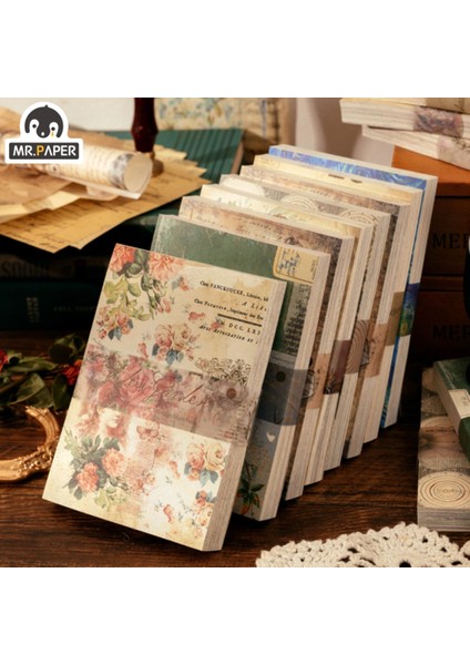 S18613-1 Bay Kağıt 8 Tarzı 100 Adet/kitap Vintage Mesaj Malzemesi Kağıt Yaratıcı Çiçek Karakter El Hesabı Dekoratif Bloknot (Yurt Dışından) indirimleri