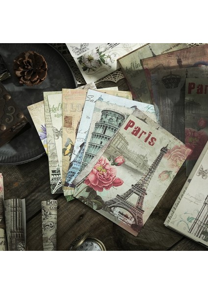 E Journamm 20 Adet/paket Vintage Malzemeler Turnusol Kağıdı Dekor Kırtasiye Dıy Scrapbooking Kolaj Günlük Tutma Estetik Kraft El Işi Kağıdı (Yurt Dışından) indirimleri
