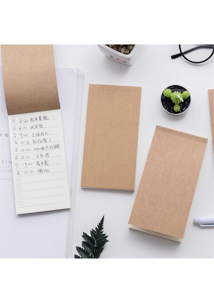 Boş Kitap Taşınabilir Kraft Kağıt Defter Küçük Kitap Öğrenciler Yırtabilir Pratik Not Defteri Mini Takvim Dizüstü Izgara Günlüğü Okul Malzemeleri (Yurt Dışından) fırsatları